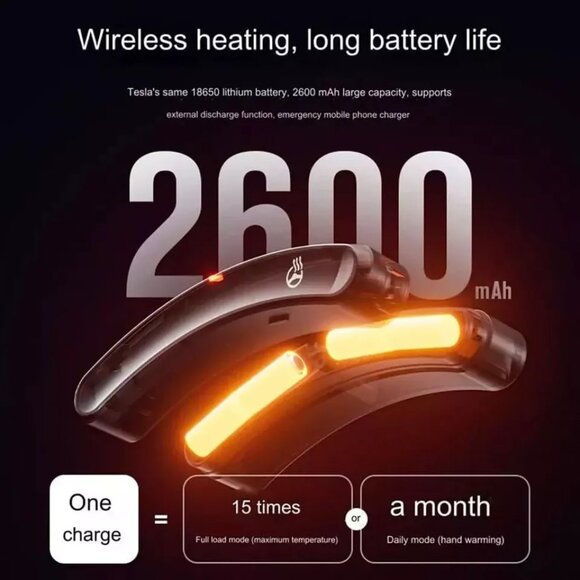 Heated Steering Wheel Wireless Rechargeable Black - Picture 3 of 5